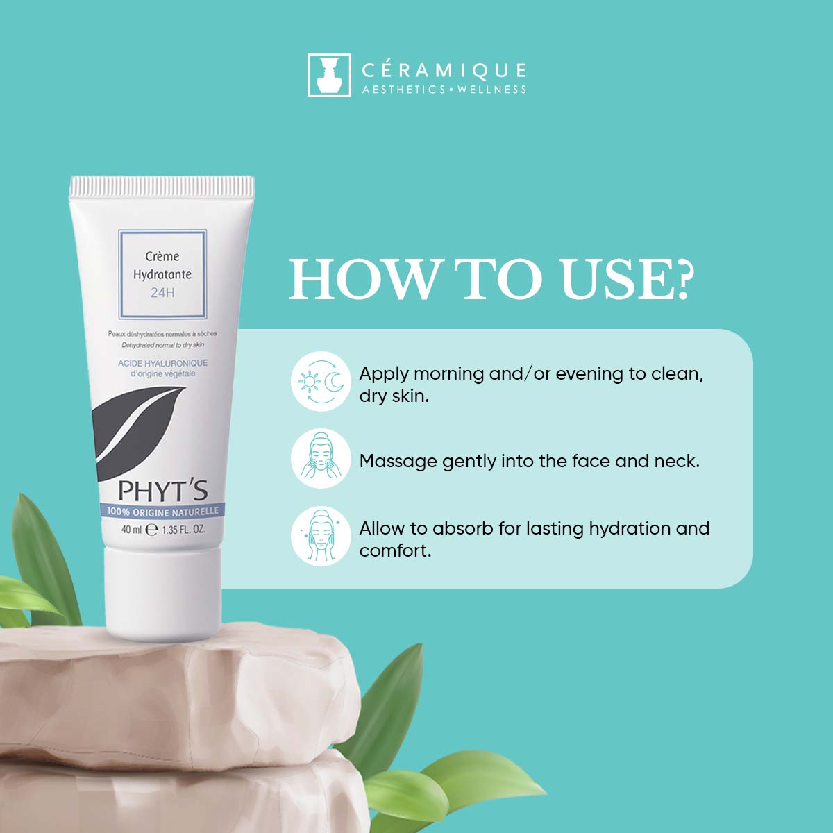 Phyt's 24H Moisturising Cream (Crème Hydratante 24H) | Natural | Organic