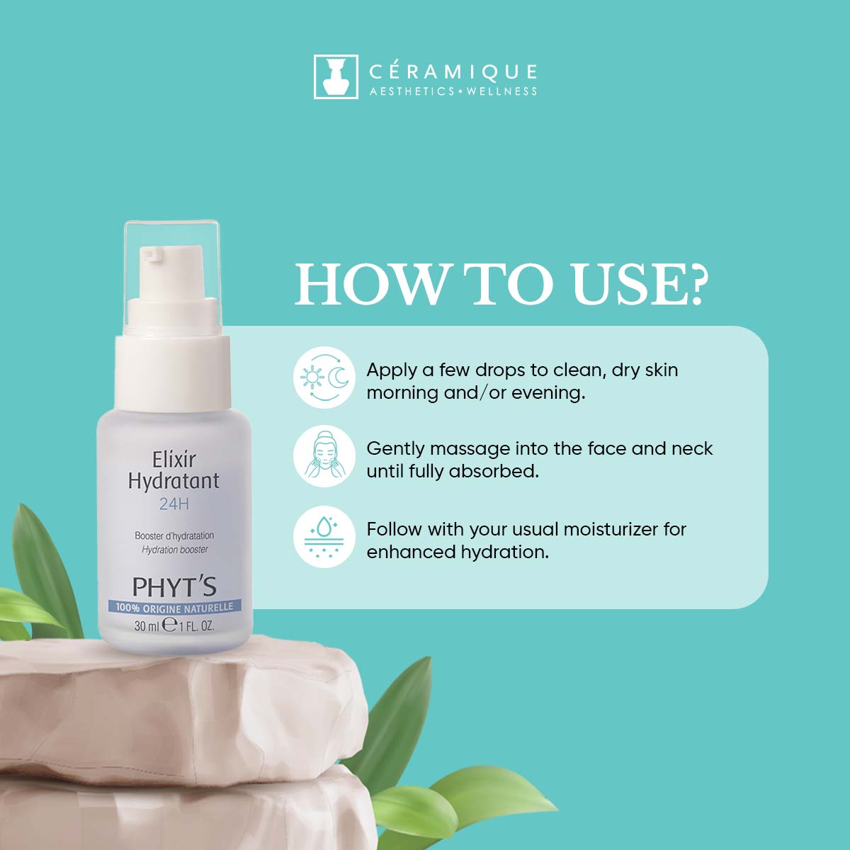 Phyt's 24H Moisturising Elixir (Élixir Hydratant 24H) | Natural | Organic