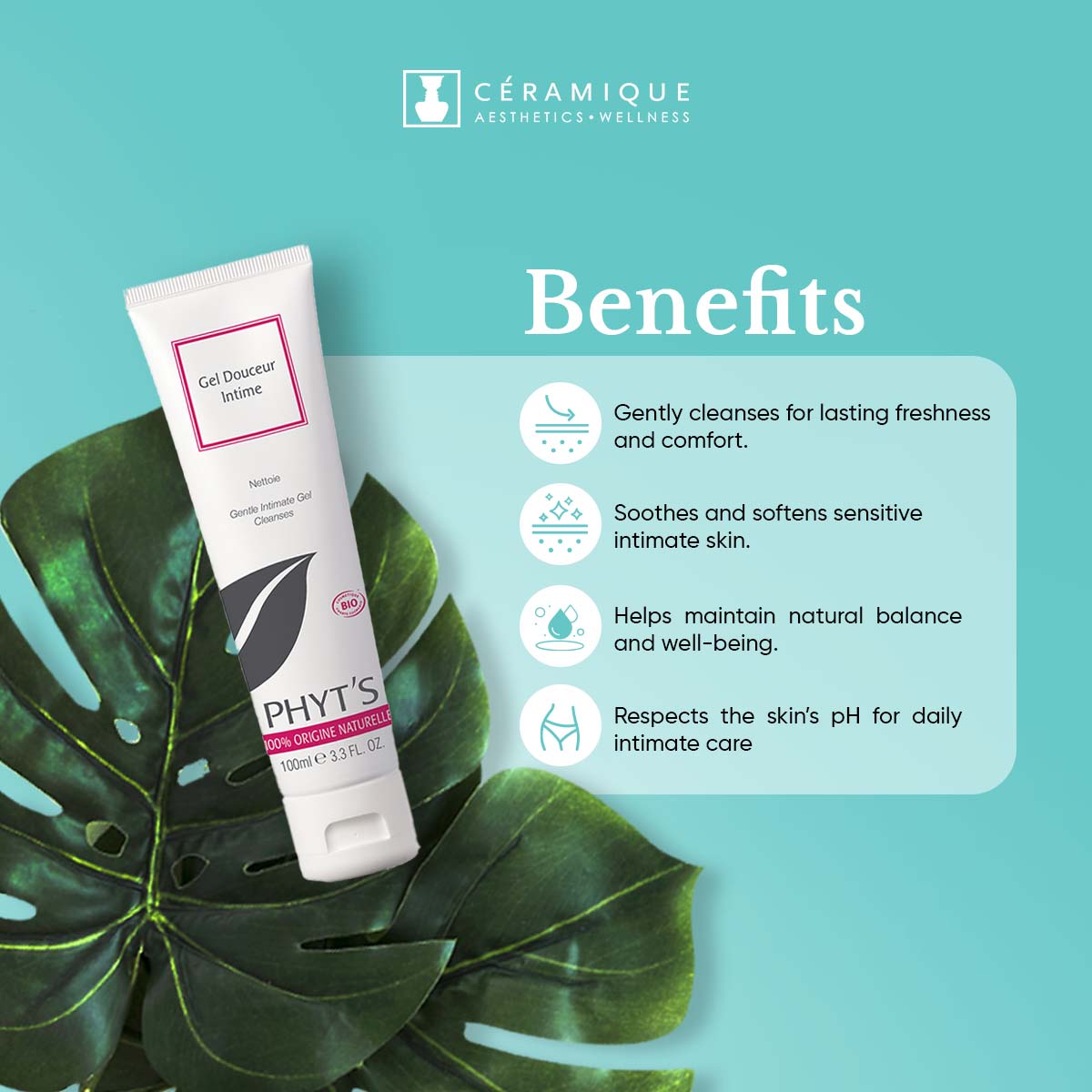 Phyt's Intimate Gentle Cleansing Gel (Gel Douceur Intime) | Natural | Organic