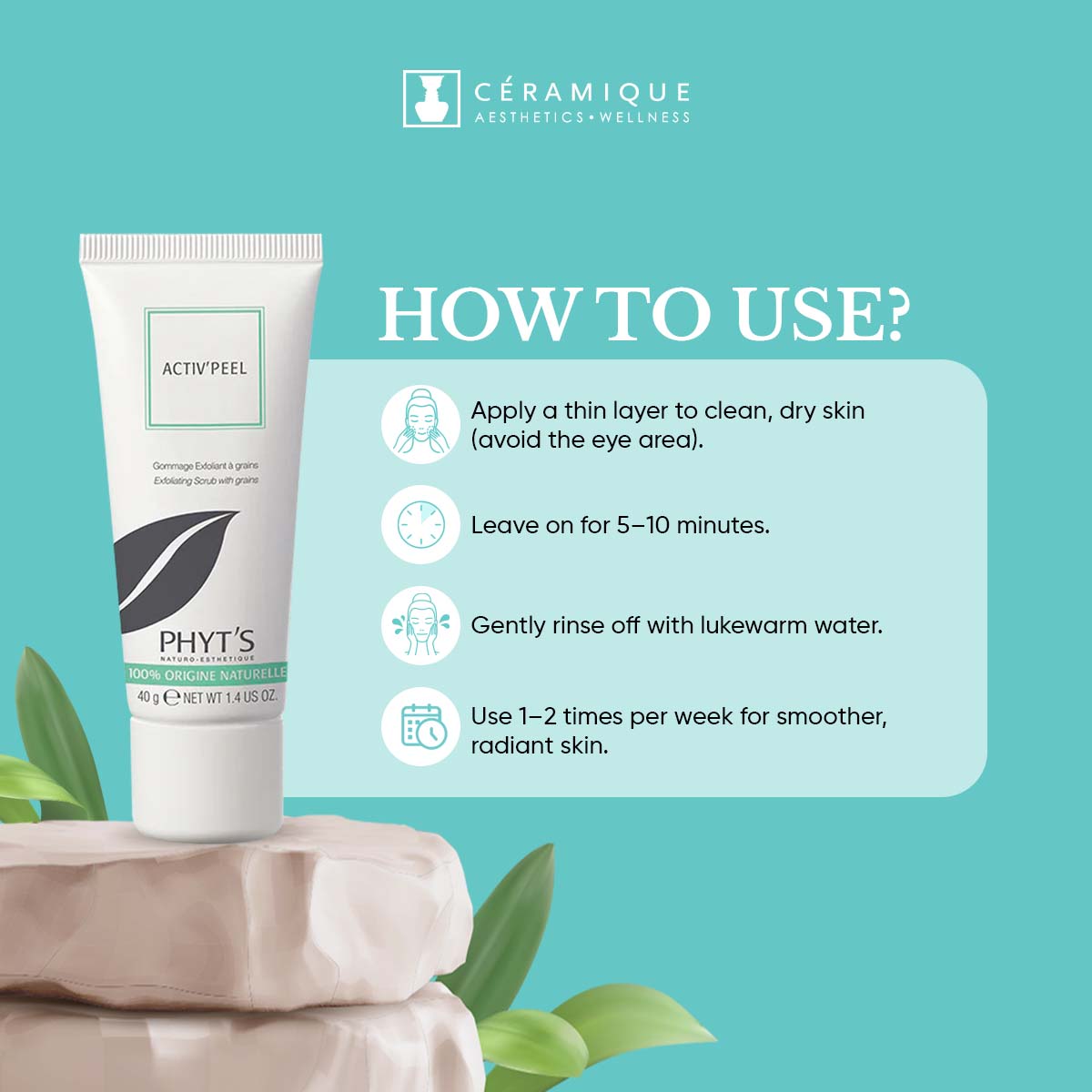 Phyt's Facial Exfoliating Gel (Activ’Peel Gommage) | Natural | Organic
