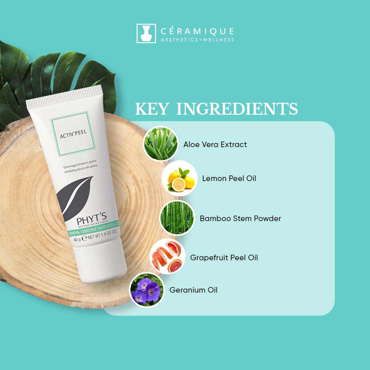 Phyt's Facial Exfoliating Gel (Activ’Peel Gommage) | Natural | Organic