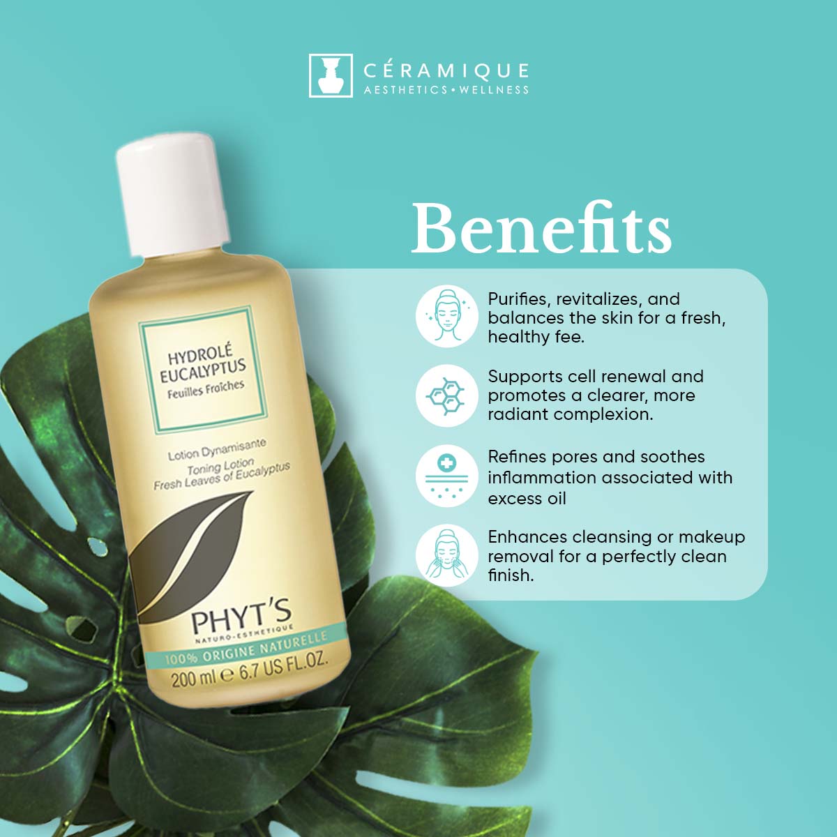 Phyt's Eucalyptus Purifying Toner (Hydrolé Eucalyptus) | Natural | Organic