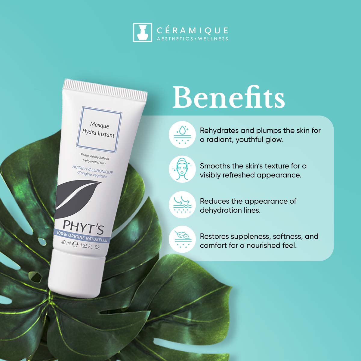 Phyt's Instant Hydrating Mask (Aqua Masque Hydra Instant) | Natural | Organic