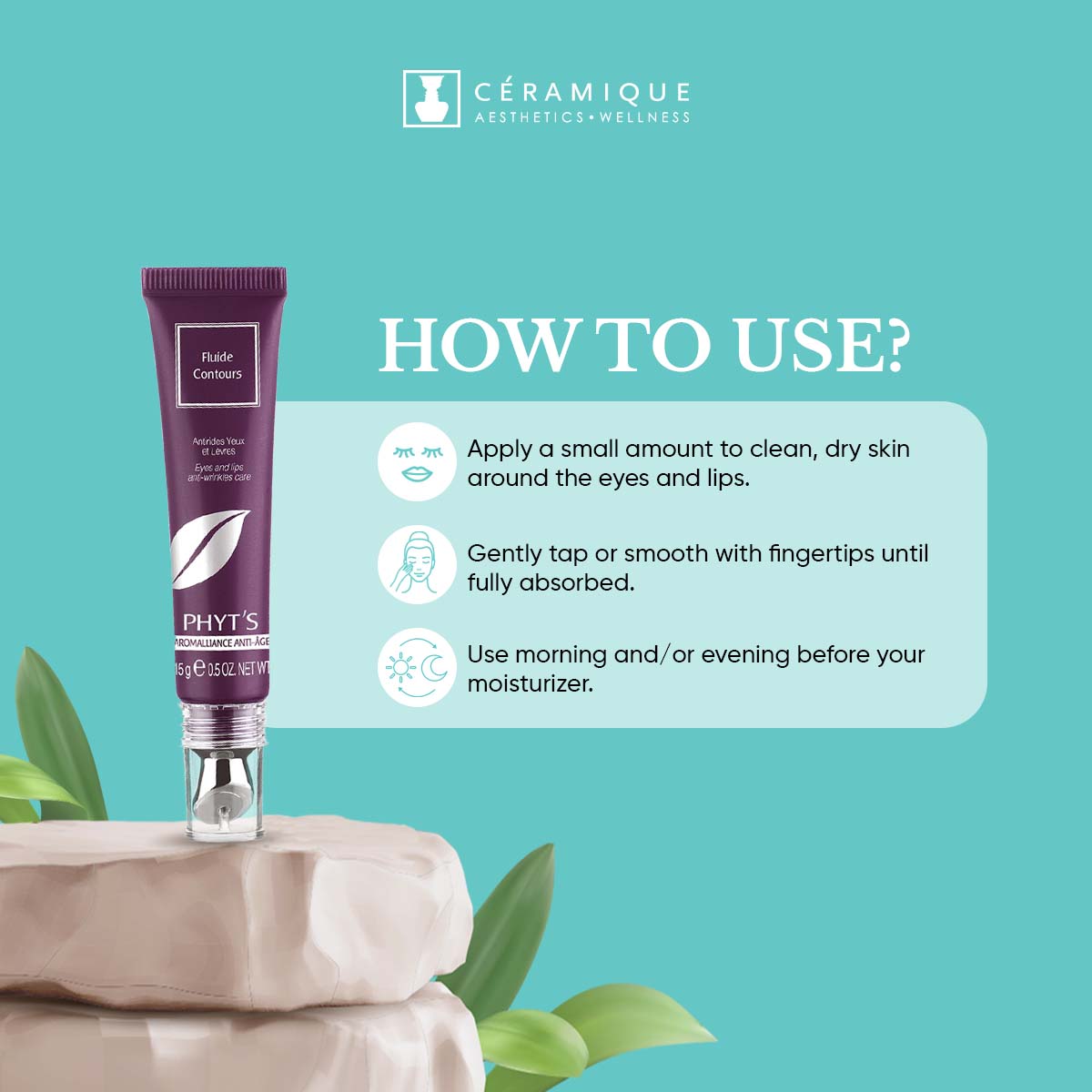 Phyt's Anti-Wrinkle Eye & Lip Cream (AROMALLIANCE Anti-Rides Fluide Contours) | Natural | Organic