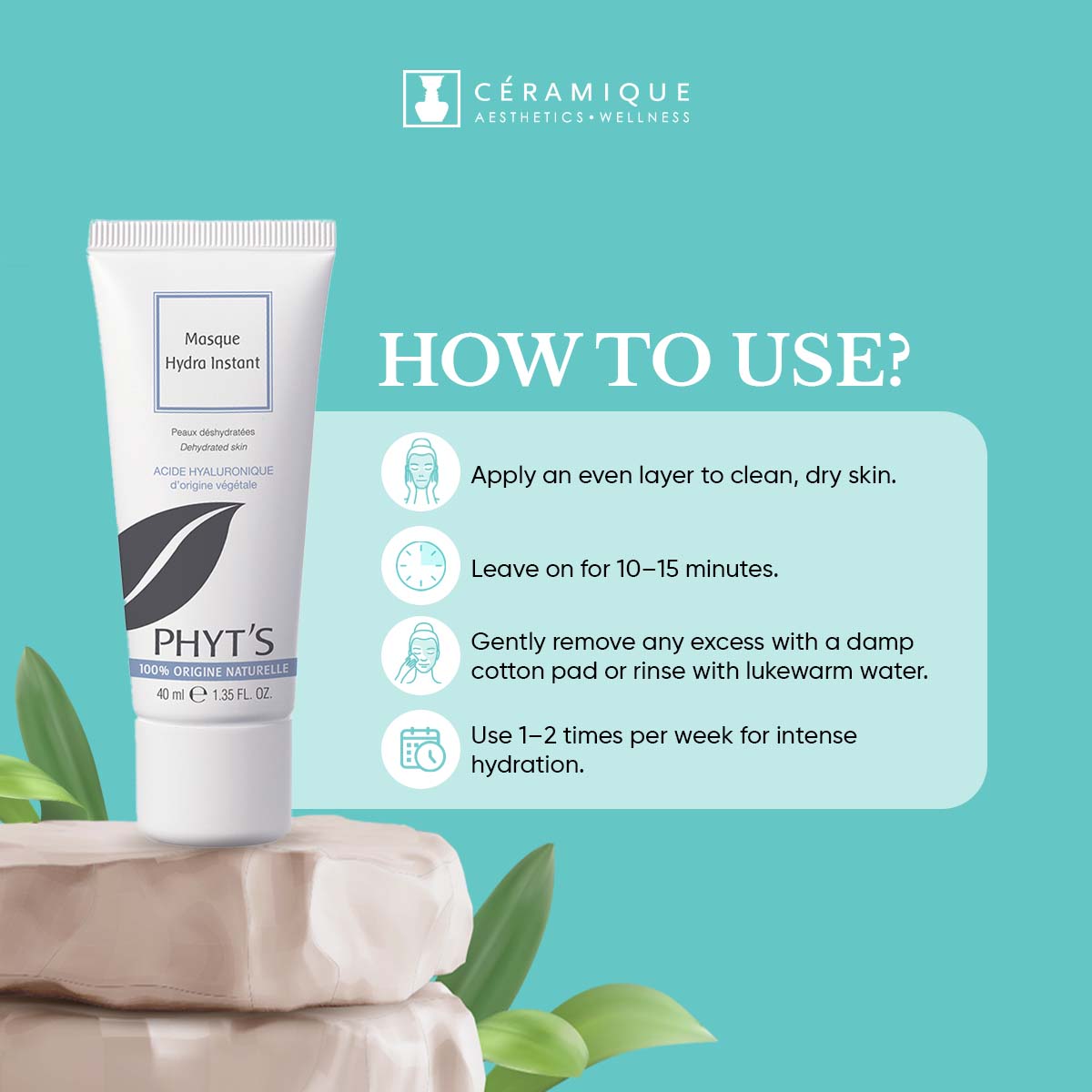 Phyt's Instant Hydrating Mask (Aqua Masque Hydra Instant) | Natural | Organic