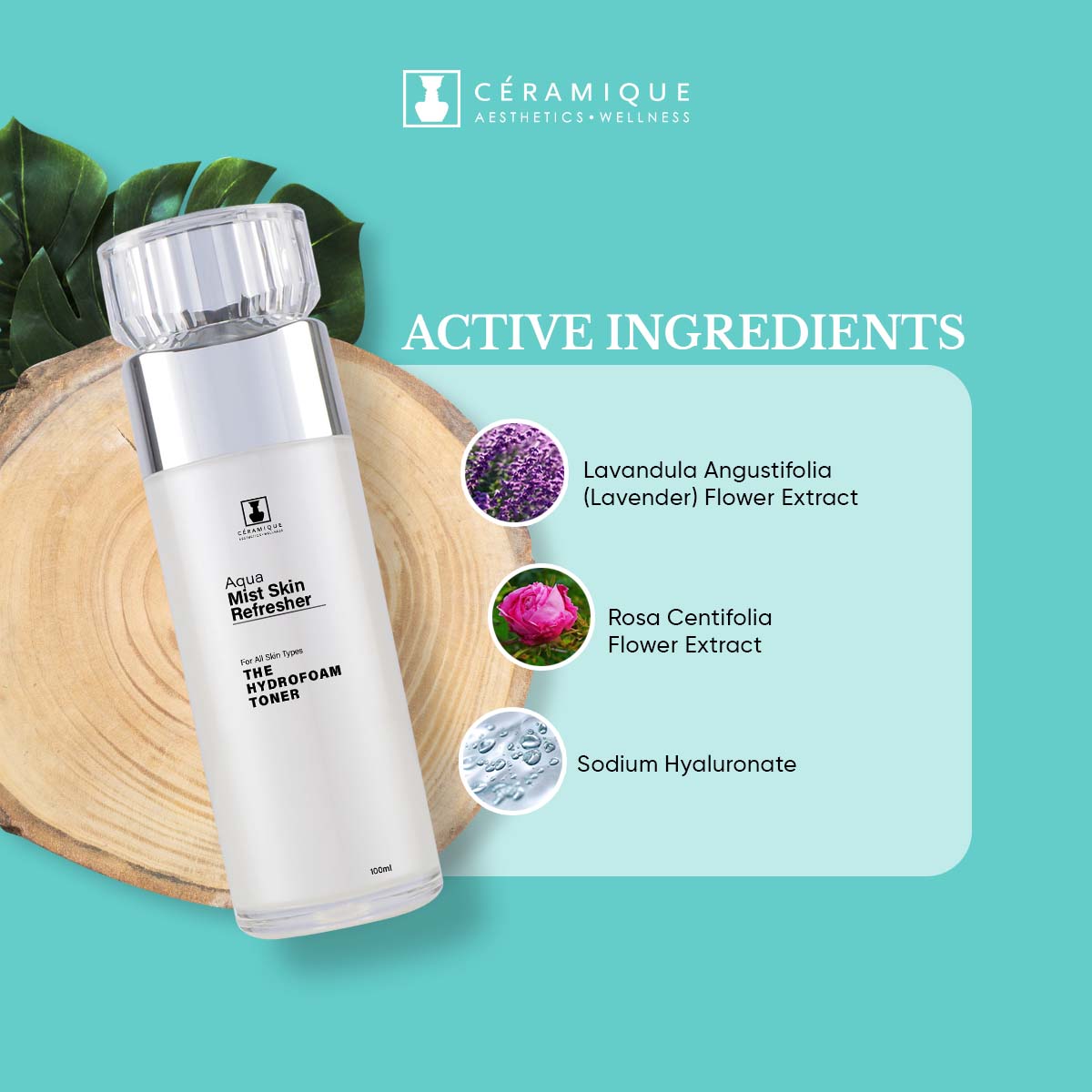 Ceramique Aqua Mist Skin Refresher (Hydrofoam Toner) | Natural