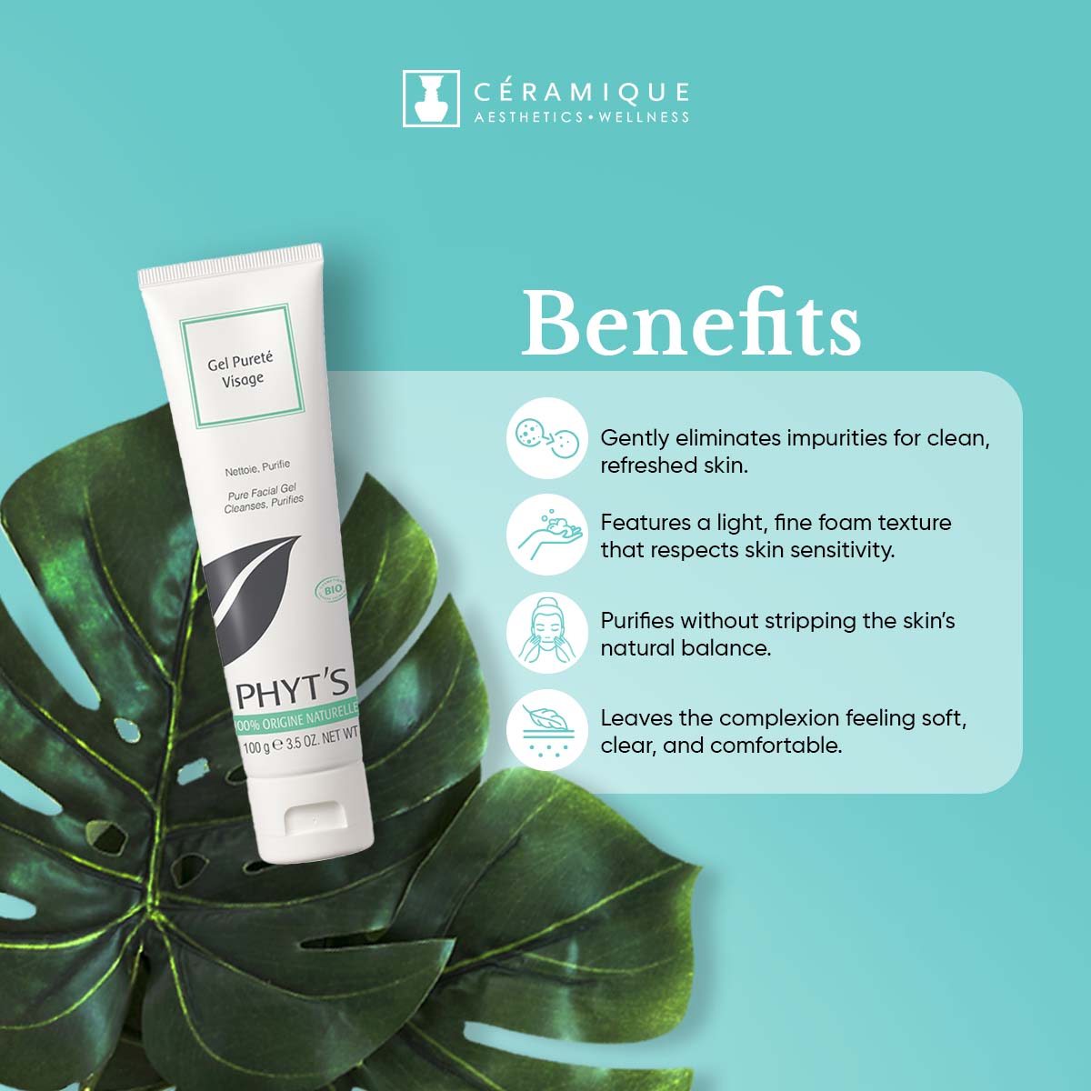 Phyt's Gel Cleanser (Gel Pureté Visage) | Natural | Organic