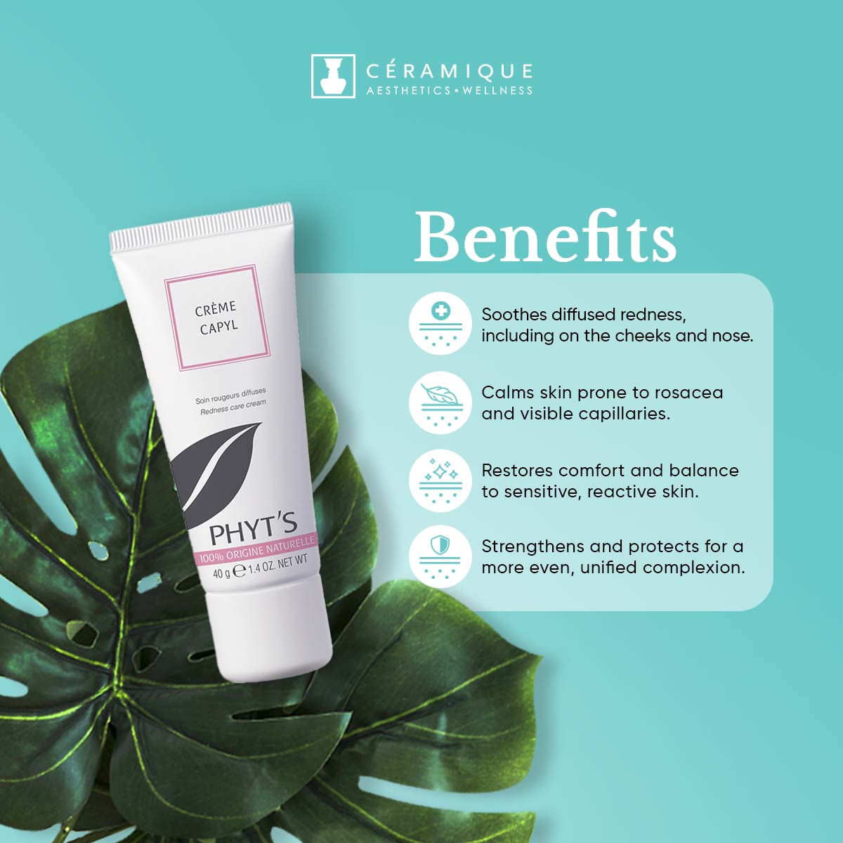 Phyt's Redness Reducing Cream (Crème Capyl) | Natural | Organic