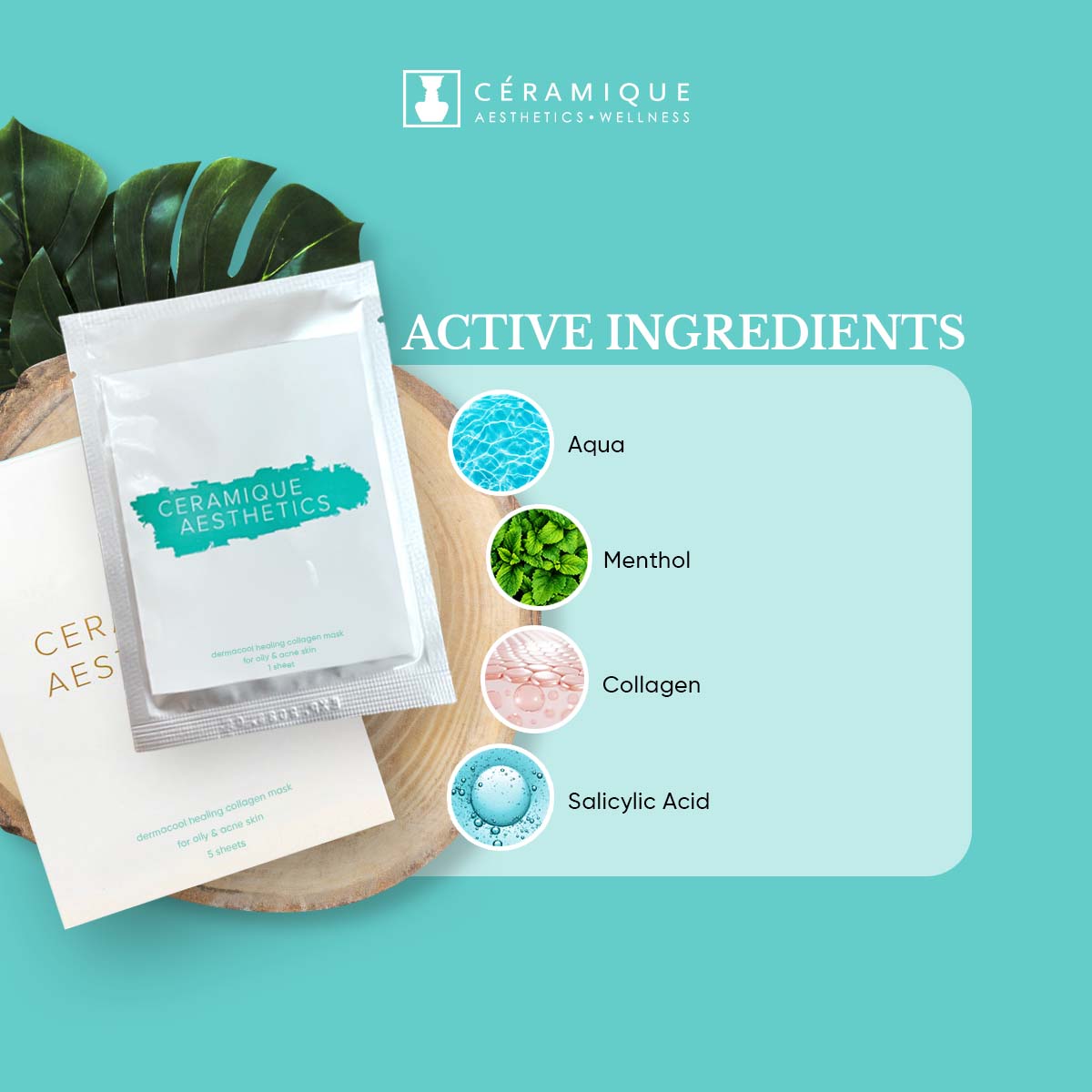 Ceramique Derma Cool Healing Collagen Mask | Natural