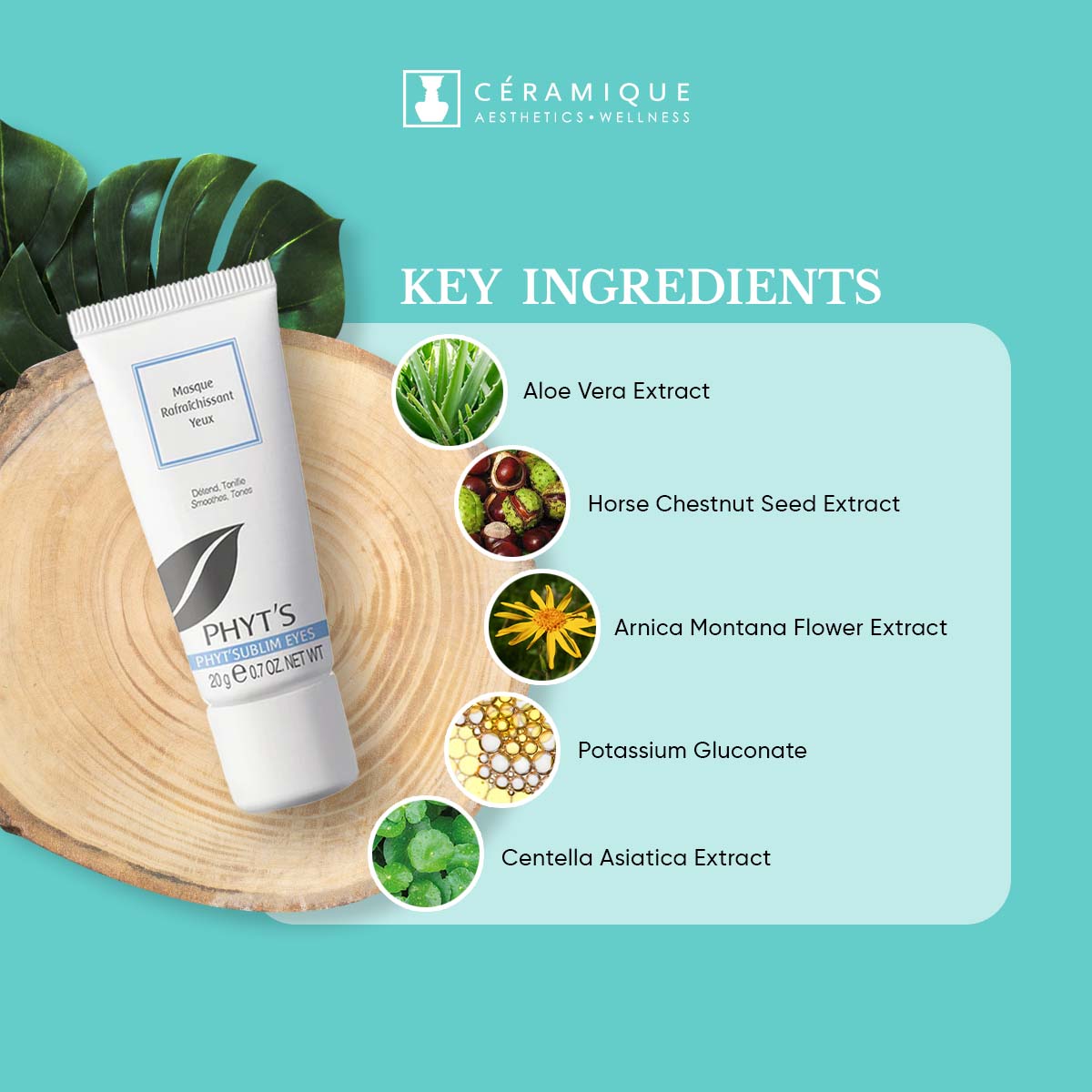 Phyt's Eye Refreshing Mask (Masque Rafraîchissant Yeux) | Natural | Organic