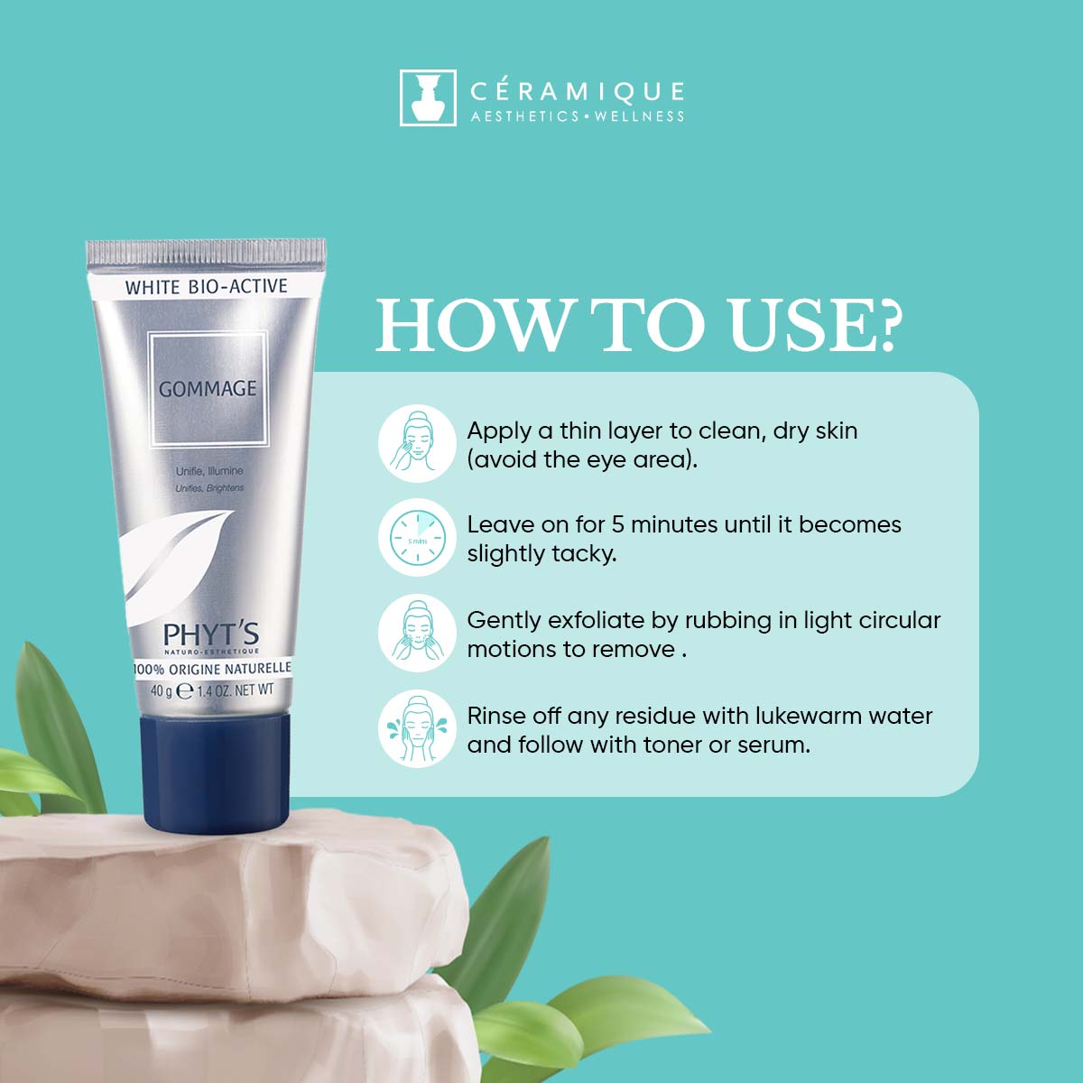Phyt's Brightening Exfoliating Scrub (Gommage White Bio-Active) | Natural | Organic