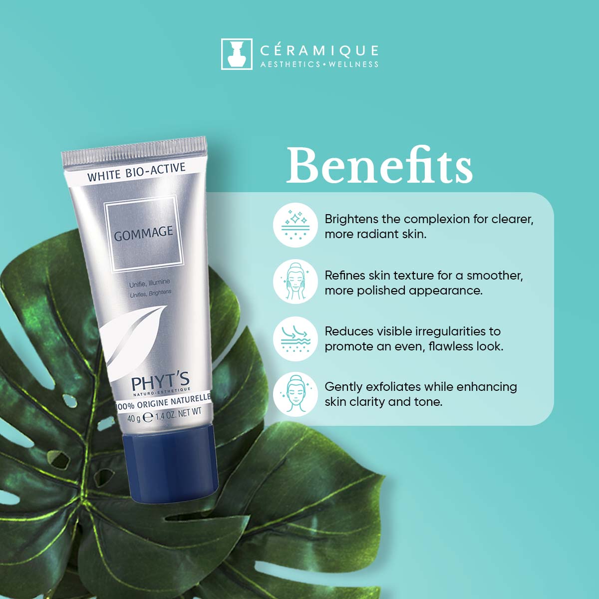 Phyt's Brightening Exfoliating Scrub (Gommage White Bio-Active) | Natural | Organic