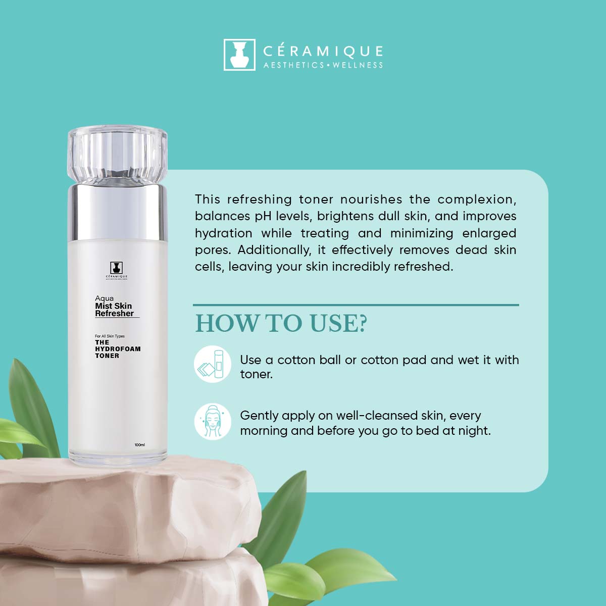 Ceramique Aqua Mist Skin Refresher (Hydrofoam Toner) | Natural