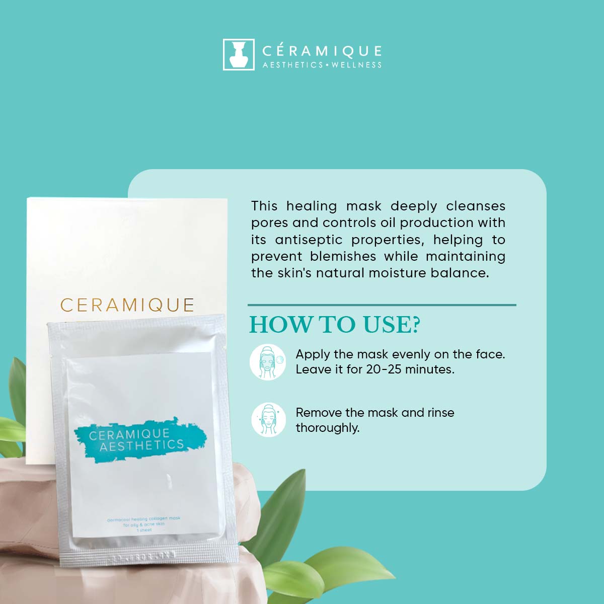 Ceramique Derma Cool Healing Collagen Mask | Natural