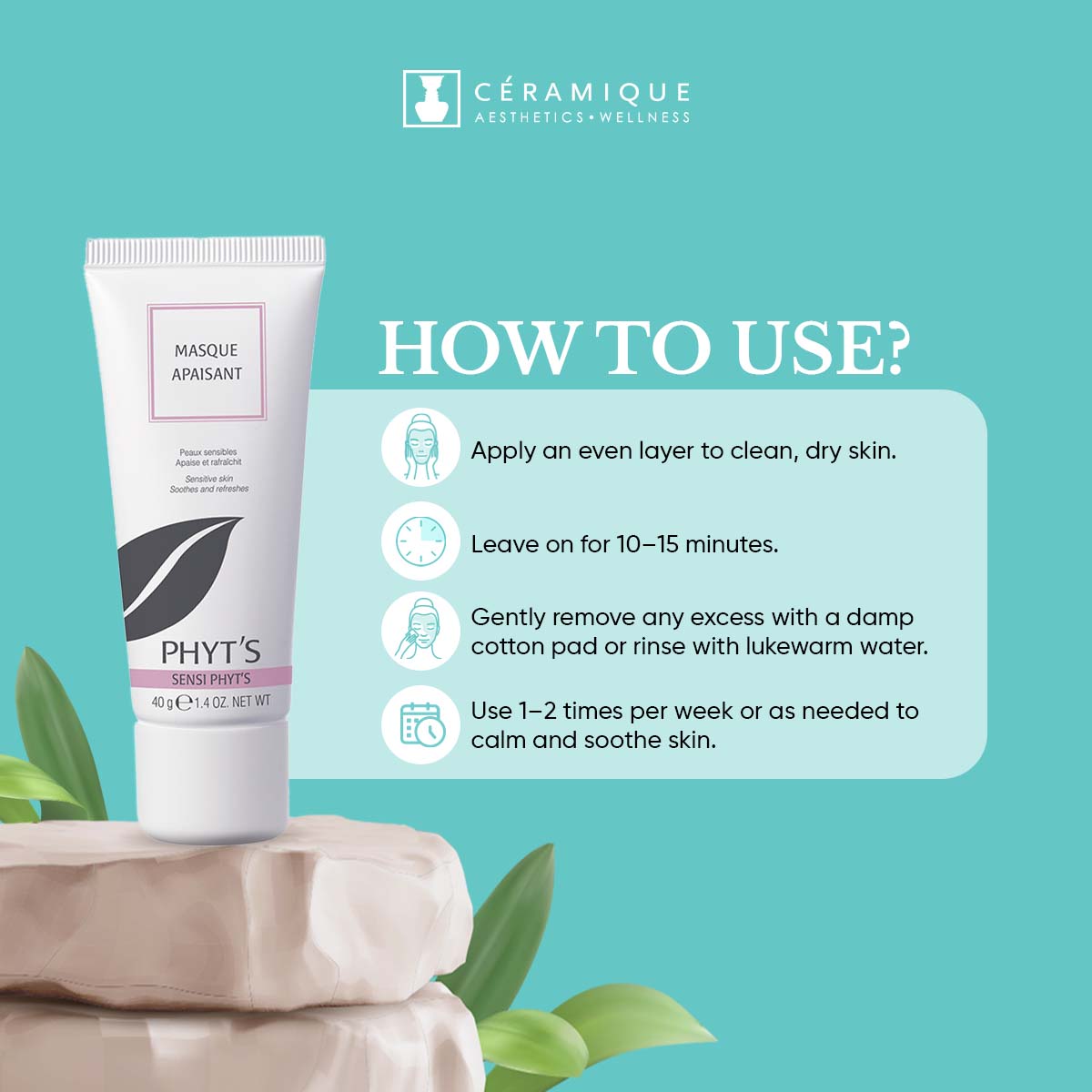 Phyt's Soothing Facial Mask for Sensitive Skin (Sensi Phyt's – Masque Apaisant) | Natural | Organic