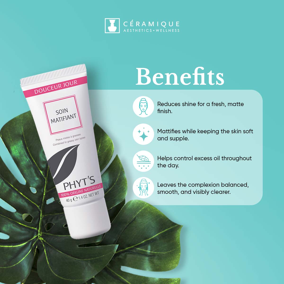Phyt's Mattifying Day Cream (Soin Matifiant) | Natural | Organic
